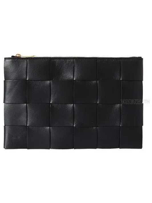 Intrecciato Cassette Clutch Bag Black - BOTTEGA VENETA - BALAAN 2