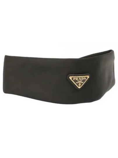 Triangle Logo Hairband Black - PRADA - BALAAN 2