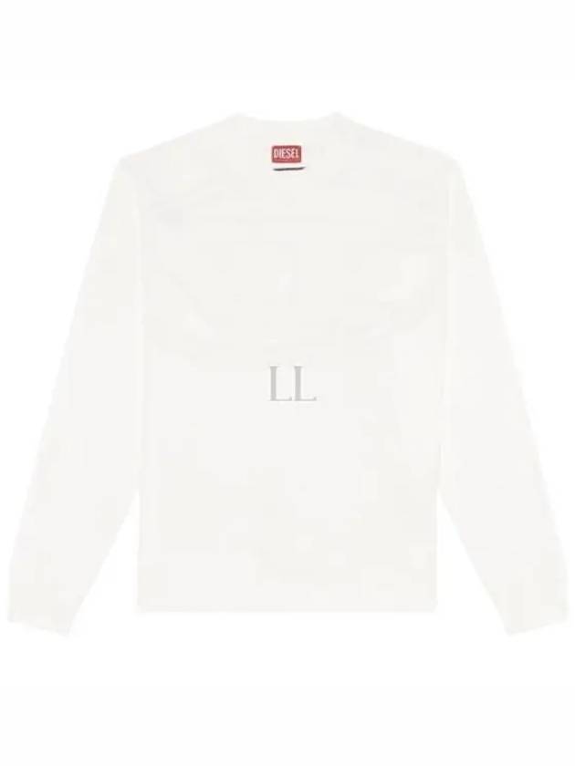 Men's Logo Embroidery Sweatshirt White - DIESEL - BALAAN 2