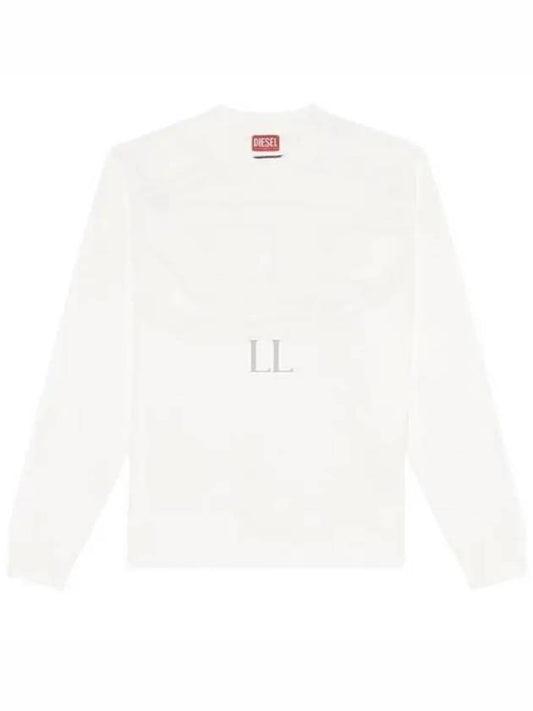 Men's Logo Embroidery Sweatshirt White - DIESEL - BALAAN 2