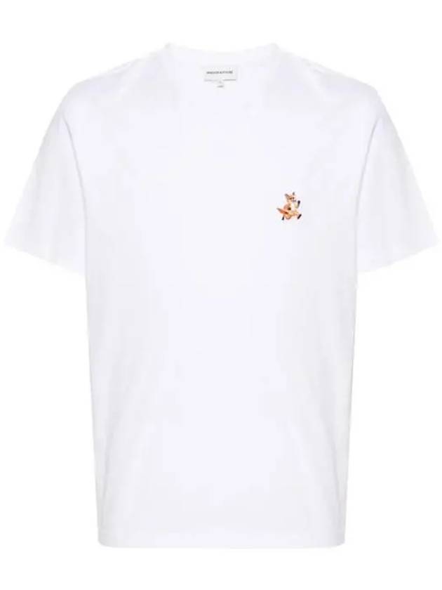 Speedy Fox Patch Comfort Short Sleeve T-Shirt White - MAISON KITSUNE - BALAAN 2