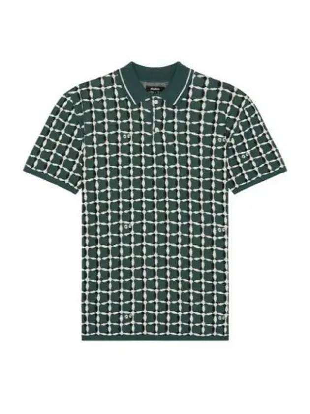 Bucket Weave Polo Shirt Green - MALBON GOLF - BALAAN 1