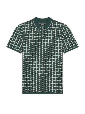 Bucket Weave Polo Shirt Green - MALBON GOLF - BALAAN 1