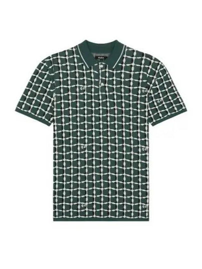 Bucket Weave Polo Shirt Green - MALBON GOLF - BALAAN 2