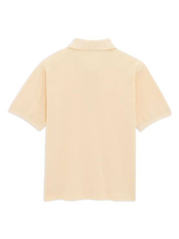 Men's Cassandre Cotton Polo Shirt Beige - SAINT LAURENT - BALAAN 3