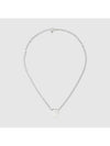 Trademark Chain Pendant Necklace Silver - GUCCI - BALAAN 3