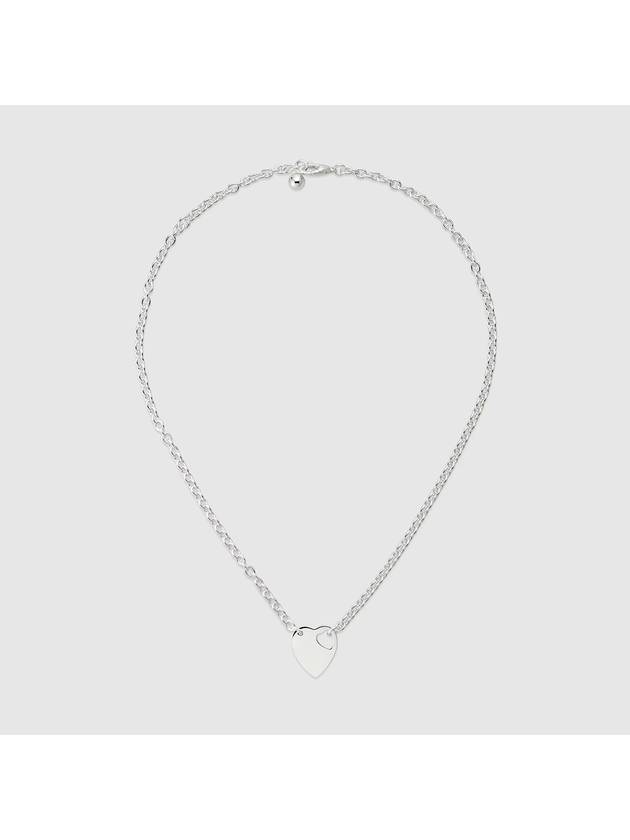 Trademark Chain Pendant Necklace Silver - GUCCI - BALAAN 3