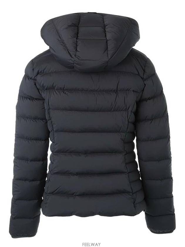 Women's Herbe Hooded Short Padded Black - MONCLER - BALAAN.