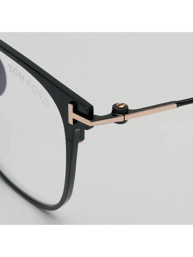 Blue light blocking glasses frame TF5864DB 002 square titanium metal Asian fit - TOM FORD - BALAAN 5