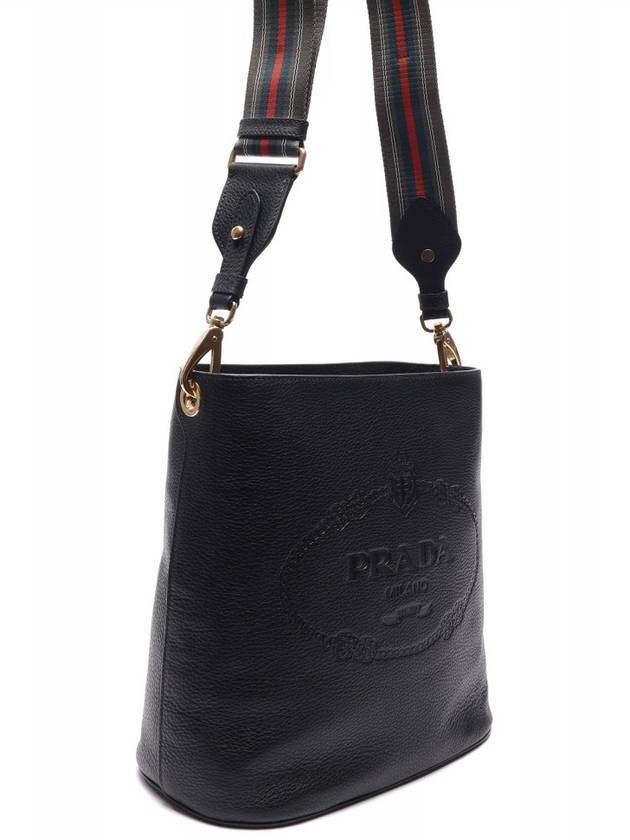 Vitello Phoenix Shoulder Bag Black - PRADA - BALAAN 4