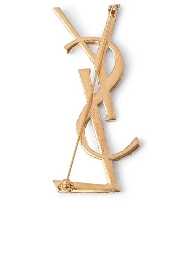 Opyum Ysl Twisted Brooch In Metal Gold - SAINT LAURENT - BALAAN 4