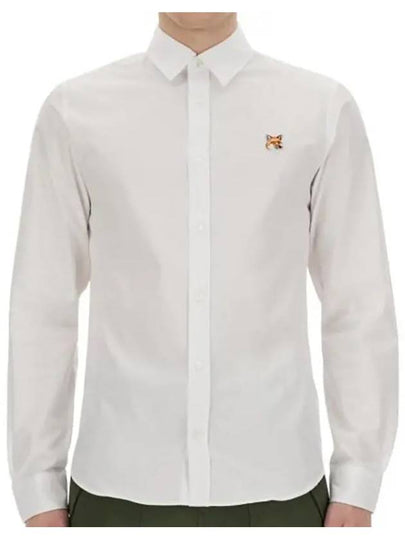 Fox Head Long Sleeve Shirt White - MAISON KITSUNE - BALAAN 2