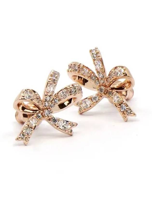 Hyperbola Volta Bow Stud Earrings Rose Gold - SWAROVSKI - BALAAN 3