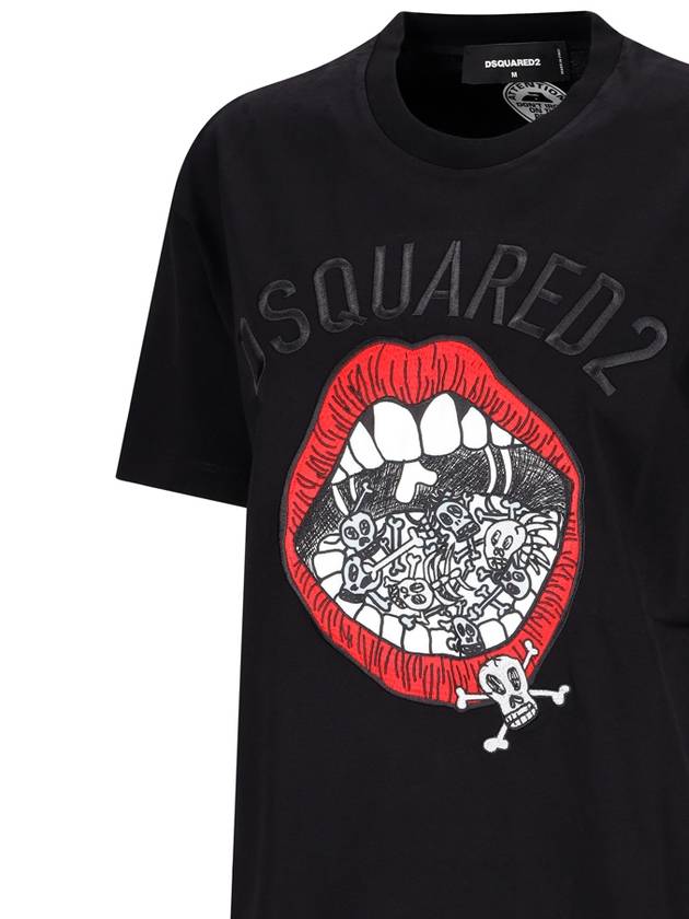 23 fw Cotton T-Shirt WITH Embroid Logo S71GD1347S23009900 B0650489222 - DSQUARED2 - BALAAN 4