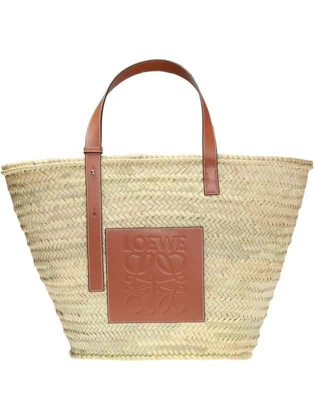 Palm Leaf Calfskin Tote Bag Natural Tan - LOEWE - BALAAN 1