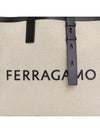 Signature Canvas Tote Bag Natural - SALVATORE FERRAGAMO - BALAAN 9