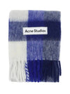 Check Mohair Muffler Royal Blue - ACNE STUDIOS - BALAAN 2