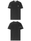 Men's Waffen Logo Patch Short Sleeve T-Shirt Black - STONE ISLAND - BALAAN 5