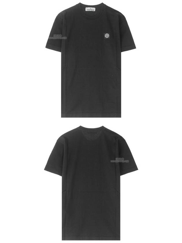 Men's Waffen Logo Patch Short Sleeve T-Shirt Black - STONE ISLAND - BALAAN 5