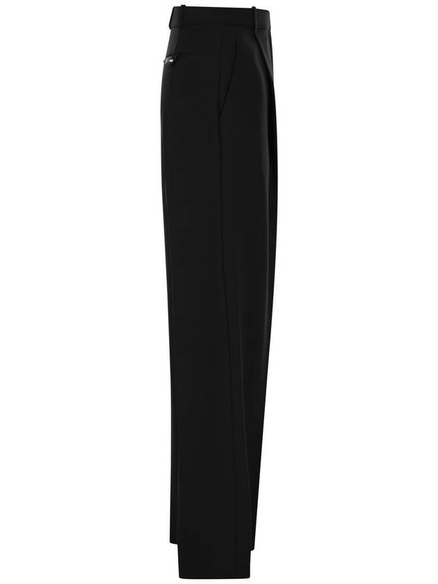 Crepe trousers with satin details - ELISABETTA FRANCHI - BALAAN 3