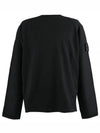 Wappen Patch Crew Neck Knit Top Black - STONE ISLAND - BALAAN 2