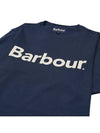 Men's Logo Print Short Sleeve T-Shirt Navy - BARBOUR - BALAAN 4