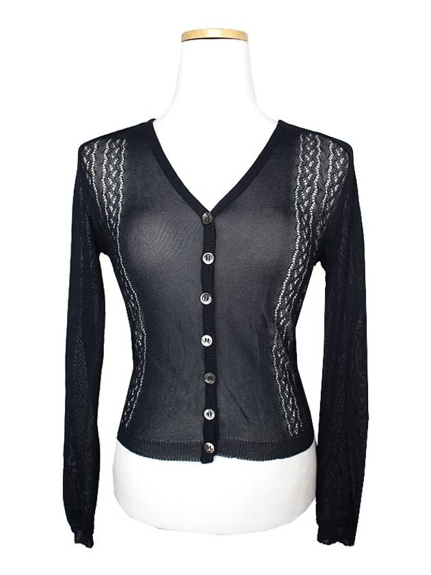 Dolce Gabbana midnight blue lace cardigan 44 - DOLCE&GABBANA - BALAAN 1