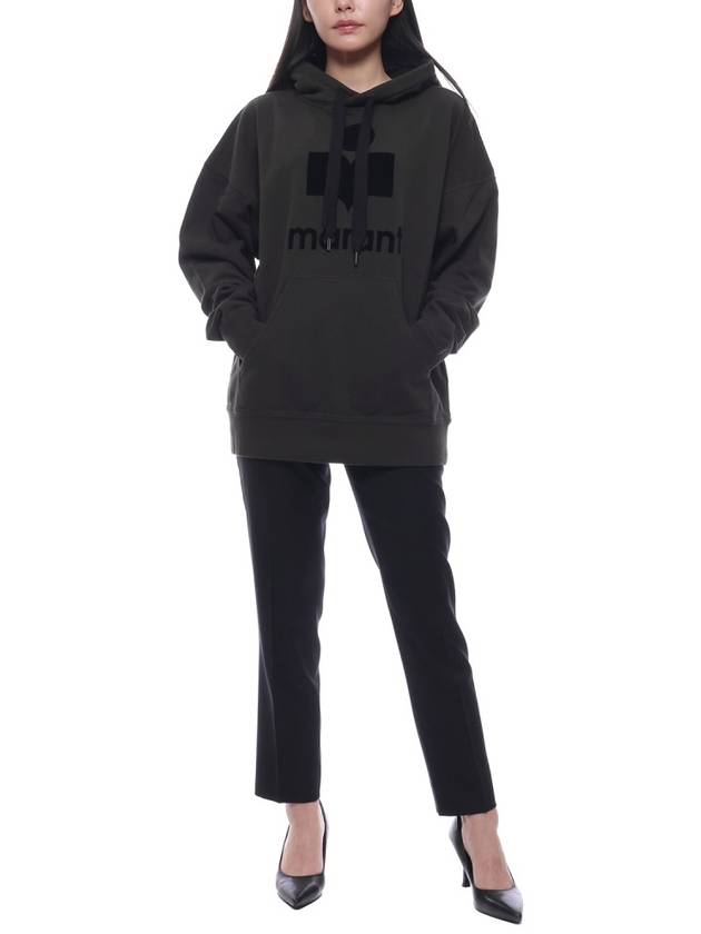 Mansel Logo Hoodie Faded Black - ISABEL MARANT - BALAAN 4