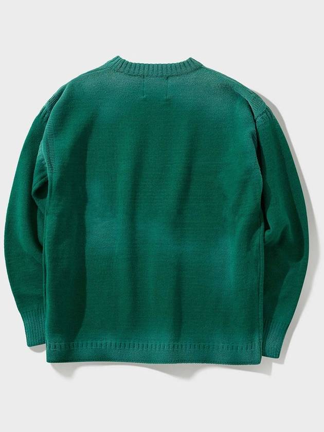 Vintage Washed Signature Round Pullover Green - FFEFF STUDIO - BALAAN 5