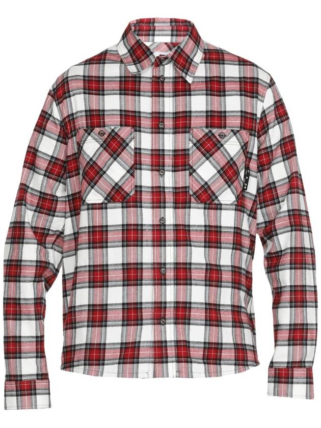 all-over flannel check shirt red - OFF WHITE - BALAAN.