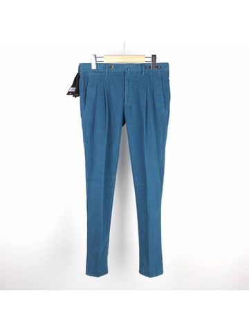 Double pleat corduroy pants blue PU17 0336 - PT01 - BALAAN 1