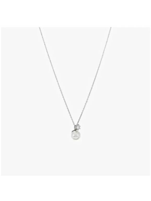 Matrix Crystal Pearl Pendant Round Cut Necklace White - SWAROVSKI - BALAAN 4