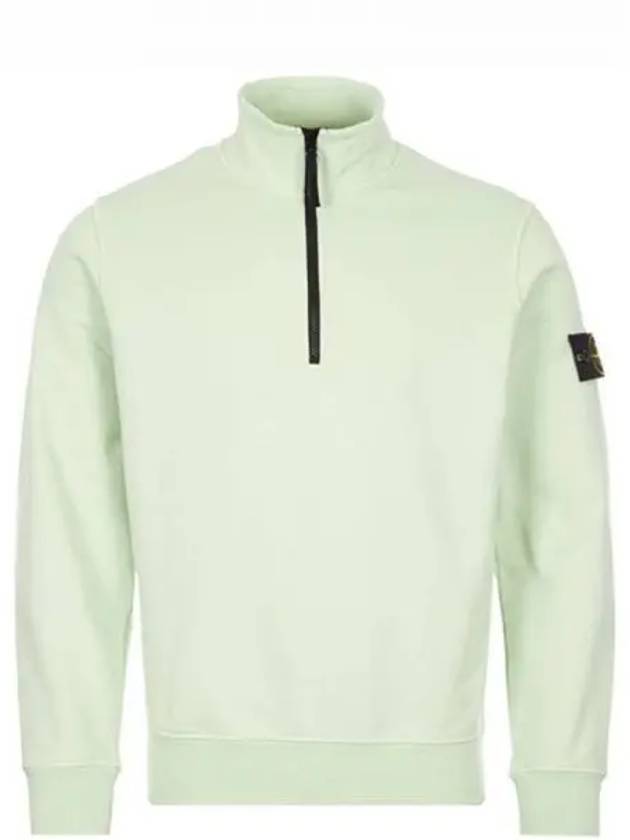 Wappen Patch Half Zip-up Sweatshirt Green - STONE ISLAND - BALAAN 2