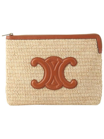 10D672CEW Raffia Triope Small Clutch 34123 2 - CELINE - BALAAN 1