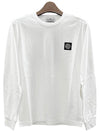 Kids Stone Logo Patch Long Sleeve T-Shirt White - STONE ISLAND - BALAAN 3