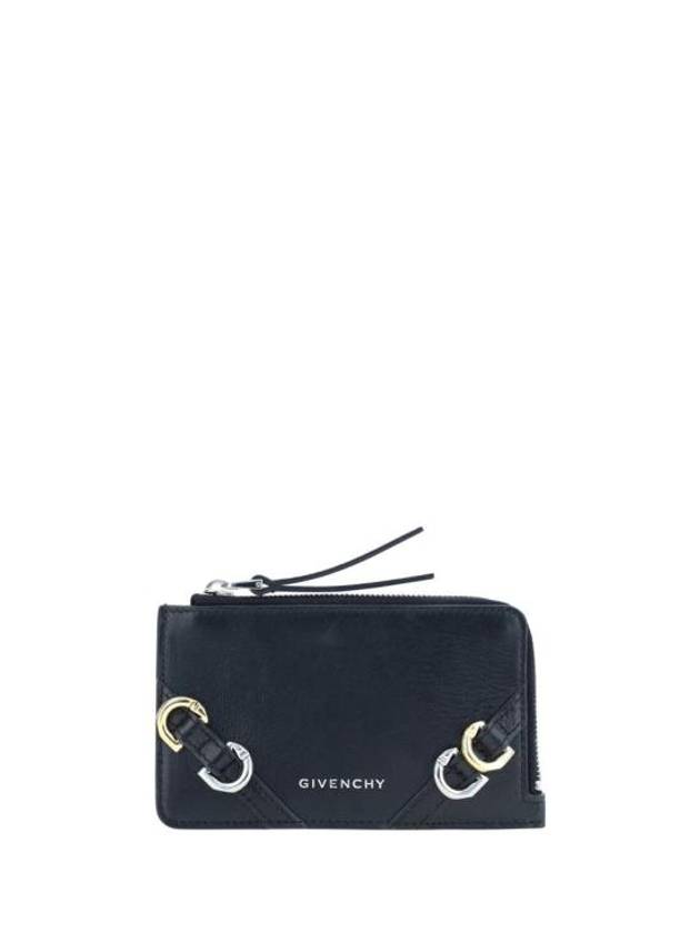 Voyou Zipper Leather Card Wallet Black - GIVENCHY - BALAAN 2