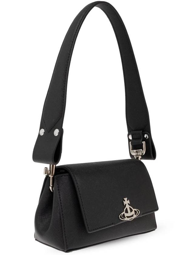 Women s Shoulder Bag Vivienne Westwood With Logo Appliqu Black - VIVIENNE WESTWOOD - BALAAN 4