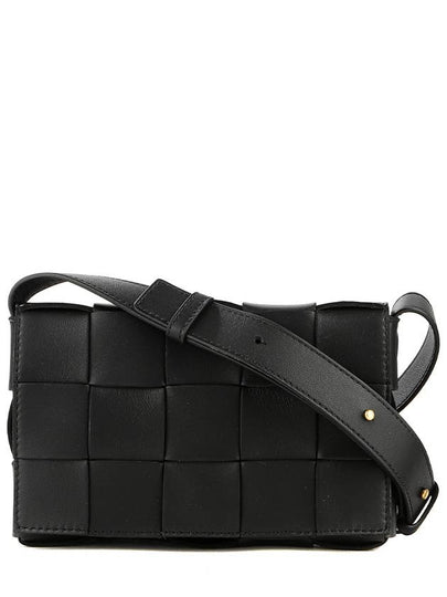 Cassette Intrecciato Small Cross Bag Black - BOTTEGA VENETA - BALAAN 2