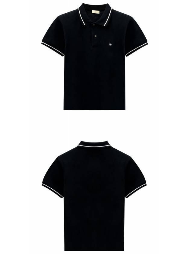 Embroidery Bee Polo Shirt Black - DIOR - BALAAN 5