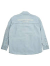 Back Logo Denim Cotton Long Sleeve Shirt Blue - WOOYOUNGMI - BALAAN 2