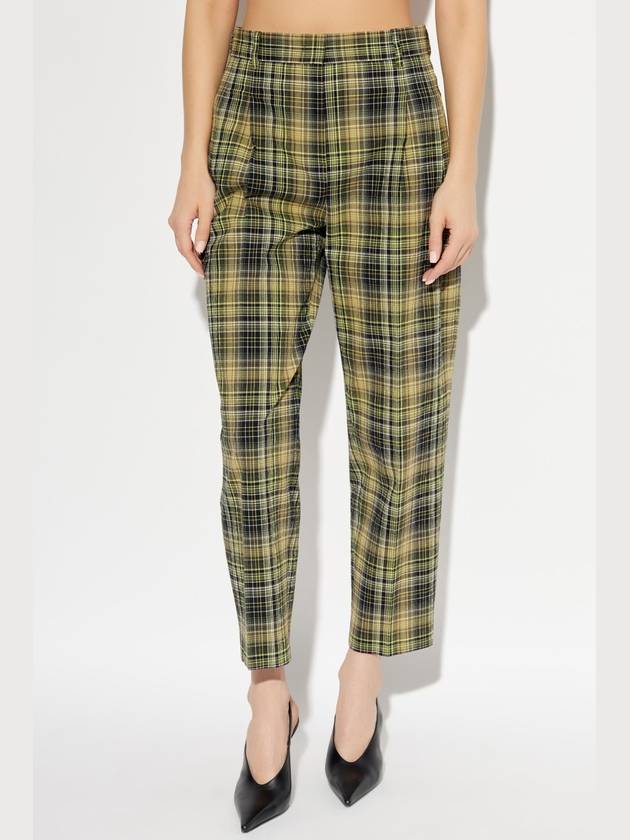 PS Paul Smith Trousers With Check Pattern, Women's, Green - PAUL SMITH - BALAAN 3