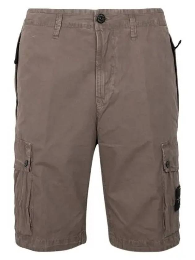 Logo Cotton Slim Cargo Shorts Dove Grey - STONE ISLAND - BALAAN 2