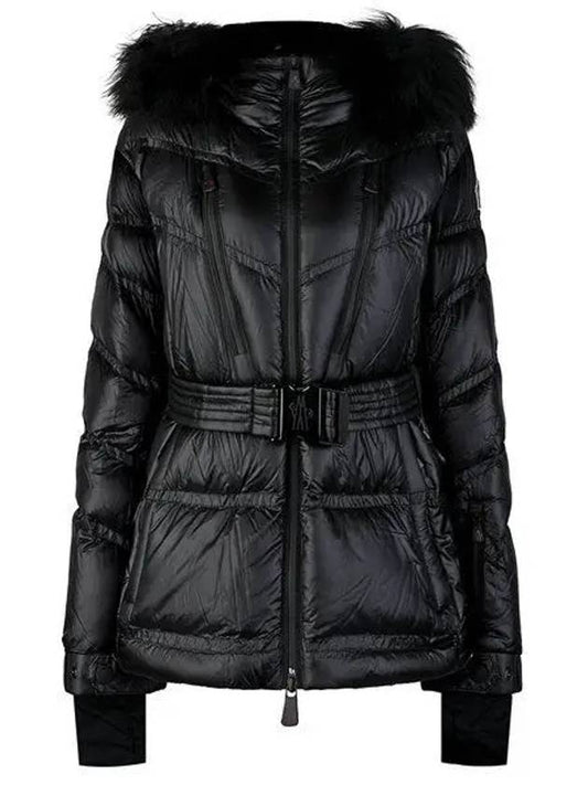 1A00050 539YL 999 Bernin Women s Belted Padded Jacket Black 1085082 - MONCLER - BALAAN 1