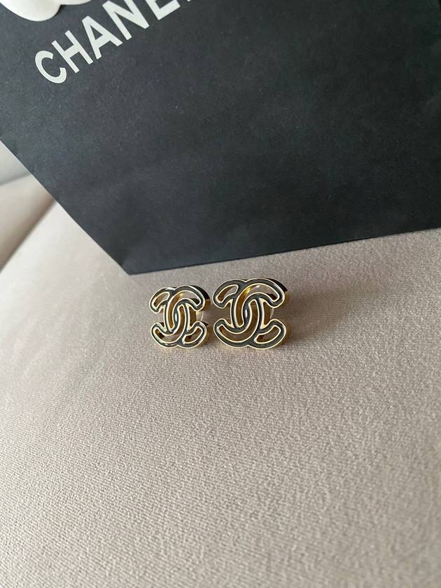 CC Logo EarringsBlack Gold Earrings ABD873 - CHANEL - BALAAN 7