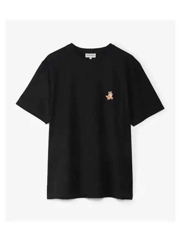 Speedy Fox Patch Comfort Short Sleeve T-Shirt Black - MAISON KITSUNE - BALAAN 2