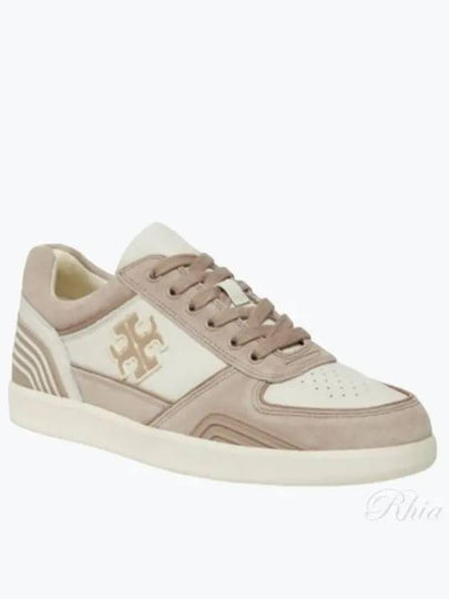 Women's Clover Court Low Top Sneakers Beige - TORY BURCH - BALAAN 2