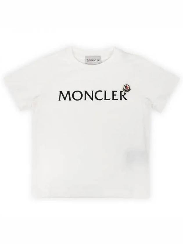 Kids lettering logo wappen short sleeve ivory 8C00003 89AFV 034 270638 1053732 - MONCLER - BALAAN 1