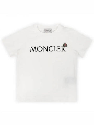 Kids lettering logo wappen short sleeve ivory 8C00003 89AFV 034 270638 1053732 - MONCLER - BALAAN 1