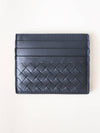 Intrecciato Weaving Card Wallet Black - BOTTEGA VENETA - BALAAN 3