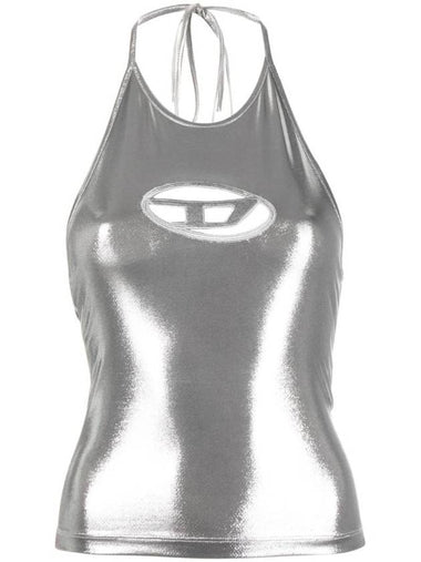 T-Salila-Od Logo Tank Sleeveless Silver - DIESEL - BALAAN 1